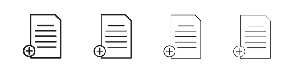 Add document icons designed in outline, line and stroke style