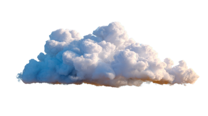 Fluffy Cloud: A single, fluffy cloud, illuminated by the sun, presents a dreamlike texture and a sense of serene wonder. 