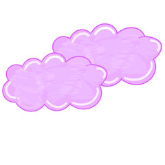 Kawaii Pastel Pink Clouds Transparent PNG Graphic Element for Stickers, Baby Shower, Dreamy Design.