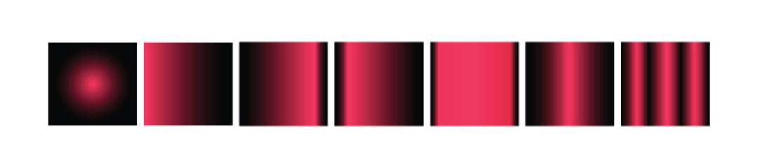 Abstract gradient progression from a soft red glow to sharp vertical red lines on a black background isolated on transparent background © Bar