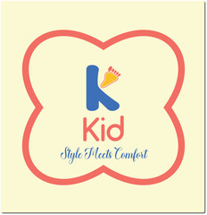 Kids wear k letter logo 