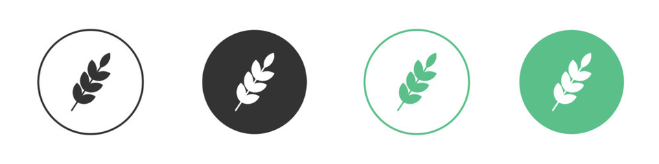 Wheat icons concepts. black sign set