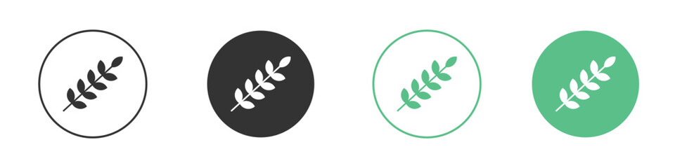 Wheat icons concepts. black sign set