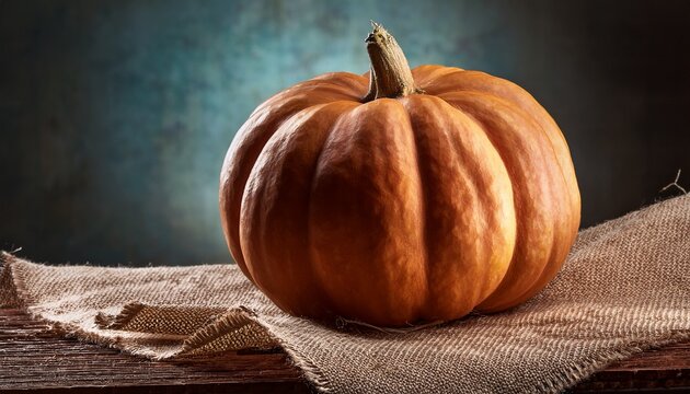 Fall Harvest Muscade De Provence Pumpkin On Burlap