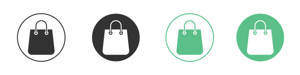 Shopping bag icons concepts. black sign set