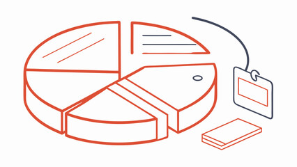 A pie chart is shown with a white background. The pie chart is divided into four pieces, with each piece having a different color