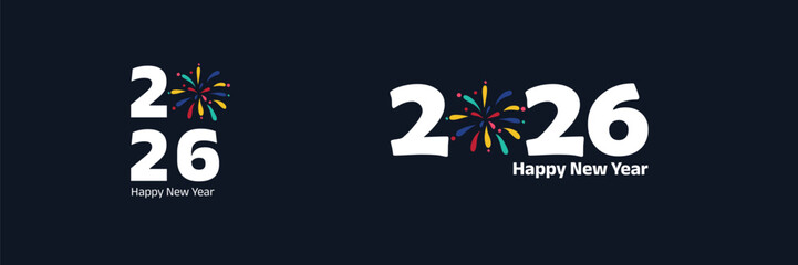 Celebrate the New Year 2026 with vibrant fireworks and festive cheer, perfect for holiday promotions and greetings for a joyous new beginning and a bright future
