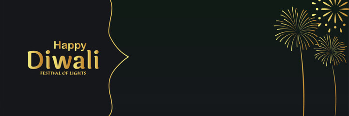 Golden fireworks illuminate the night sky for a Happy Diwali celebration, perfect for wishing prosperity and joy during the Festival of Lights
