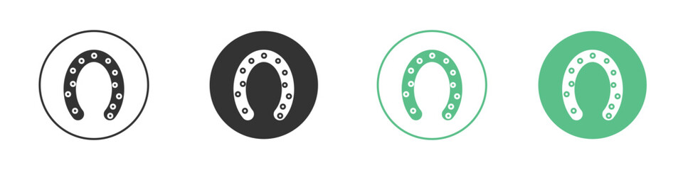 Horseshoe icons concepts. black sign set