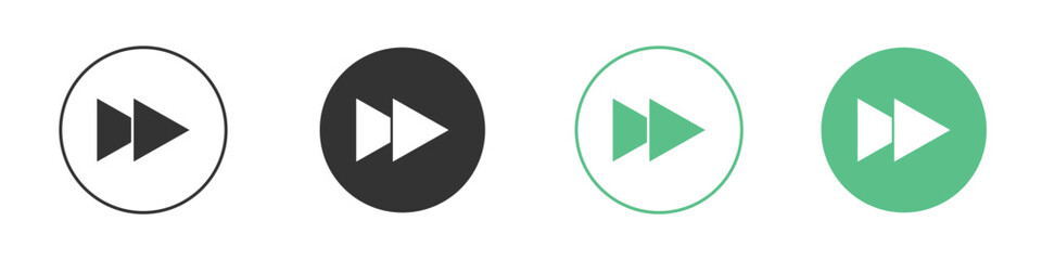 Fototapeta premium Forward icons concepts. black sign set