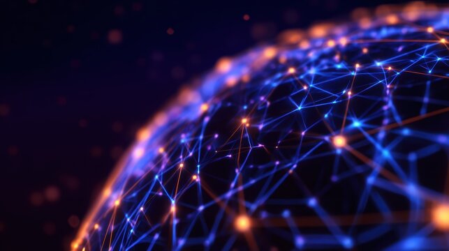 Abstract representation of a digital globe showcasing interconnected nodes and glowing pathways