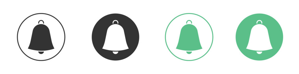 Bell icons concepts. black sign set