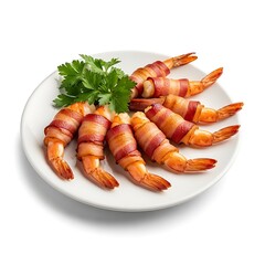 Bacon Wrapped Shrimp Appetizer.