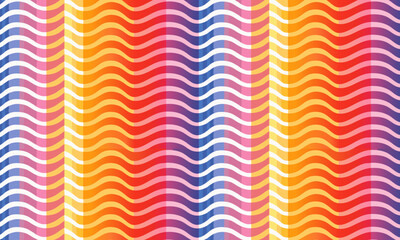 Abstract Seamless Pattern with Translucent Wavy Stripes