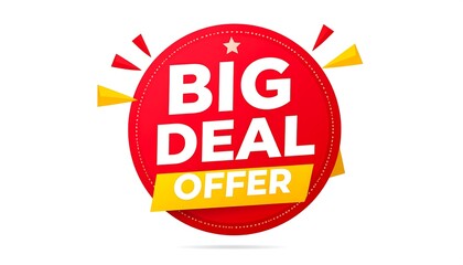 Red circle graphic with "BIG DEAL OFFER" text