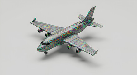 airplane on a white background