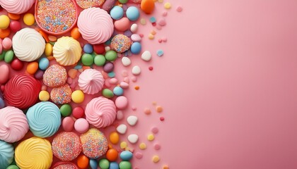 Obraz premium Colorful Sweet Background With Copy Space