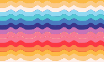 Abstract Seamless Pattern with Organic Wavy Layers