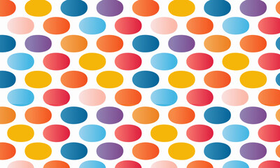 Playful Polka Dot Pattern with Colorful Ovals