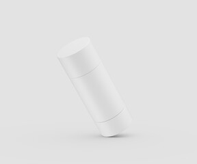 Blank white deodorant stick mockup for branding and design projects 3d illustration