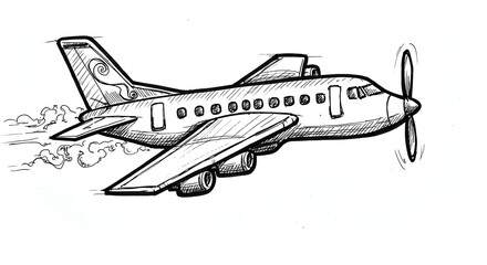 vector illustration of airplane
