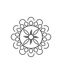 mandala icon, vector best line icon.