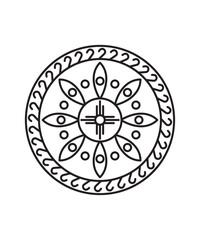 mandala icon, vector best line icon.