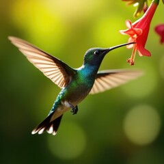 hummingbird in flight