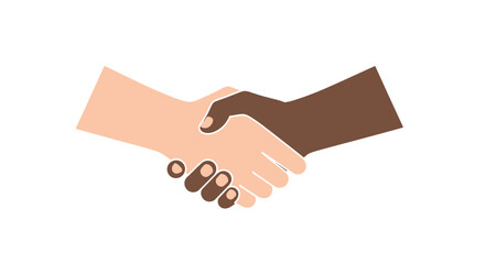 Diverse partnership handshake illustration emphasizing collaboration and unity towards mutual