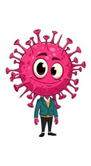 Cartoon Virus Character.