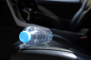 The water bottle in the car
