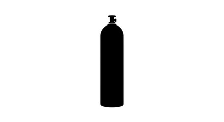 Obraz premium Black cylindrical tank isolated on white