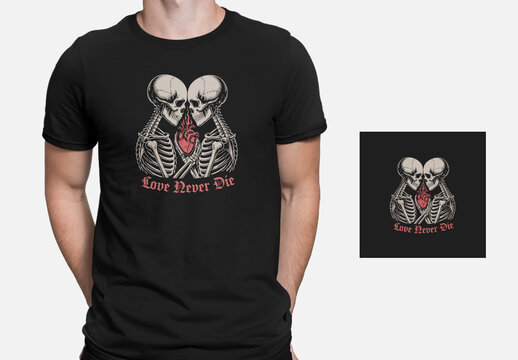 Couple Love Graphic T-shirt Design