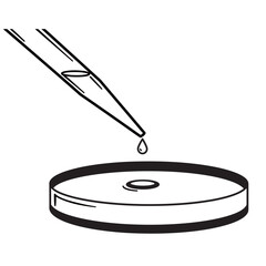 black and white silhouette of a Watch glass vector on a white background