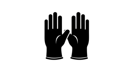 Obraz premium Black gloves isolated on white