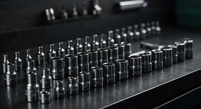 Organized Socket Set: Precision Tools for Mechanical Work