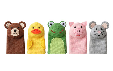 Set of cute animal finger puppets for children