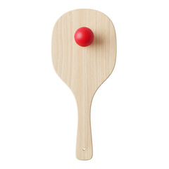 Classic wooden paddle ball toy with string