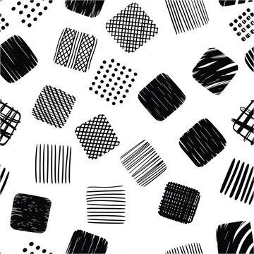 Dynamic Black and White Abstract Pattern Design