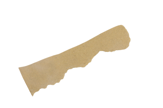 torn brown paper piece
