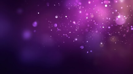 Obraz premium Abstract background with shimmering purple and pink bokeh lights and glittering particles, creating a festive, magical, or celebratory atmosphere, blurred purple background