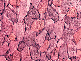 Pink Coral Stone Wall Texture Background - Natural Rock Pattern with Rough Surface for Modern Creative Design and Branding. Ultra High Resolution 