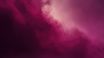Obraz premium Abstract blend of vibrant magenta, deep purple, and soft pink hues, featuring a smoky, painterly texture with flowing gradients, blurred purple background