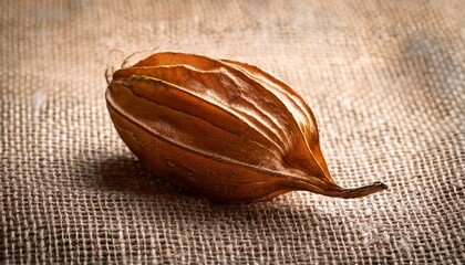 Single Dried Fruit On Burlap