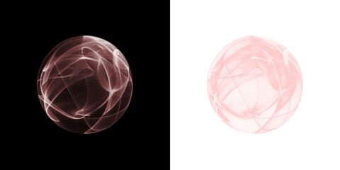 Two stunning abstract spheres with dynamic textures on a black background, showcasing vibrant colors and forms