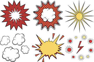 Comic book explosion vector graphic