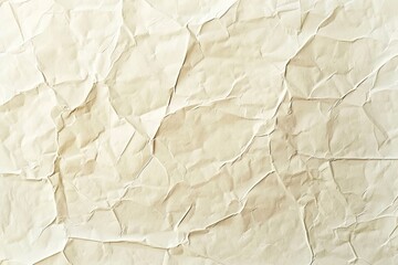 Obraz premium Wrinkled Paper Texture Abstract Beige Backdrop. Great for old documents, cards