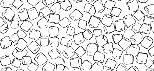 Dense abstract background, busy texture of gray cube illustration