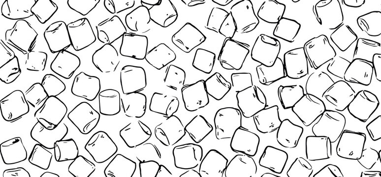 Dense abstract background, busy texture of gray cube illustration