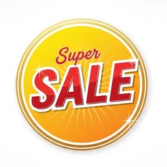 Stunning super sale promotion graphic with vibrant yellow and red design, perfect for grabbing attention and driving sales in your next marketing campaign